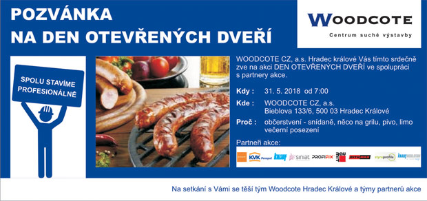 Zveme vás na Den otevřených dveří ve WOODCOTE Hradec Hrálové