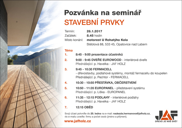 Fermacell představí na lednovém semináři JAFHOLZ své podlahové systémy a koupelnové prvky