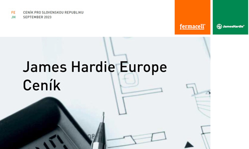 Nový cenník James Hardie Europe: ceny zostávajú, sortiment rastie
