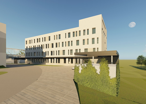 Priečky nového moderného pavilónu interny Nemocnice AGEL v Šternberku sú opláštené doskami fermacell®