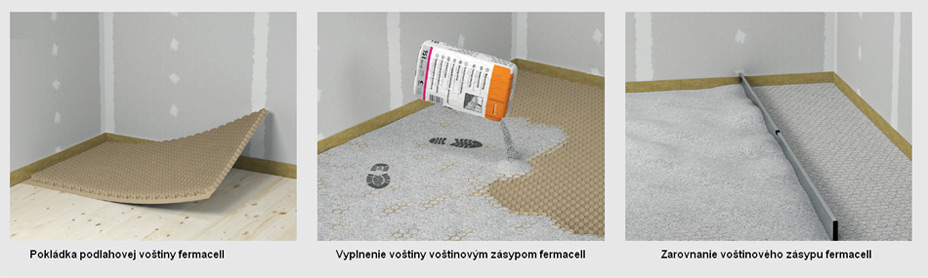 po 24 hodinách je možné pokladať podlahové prvky fermacell®
